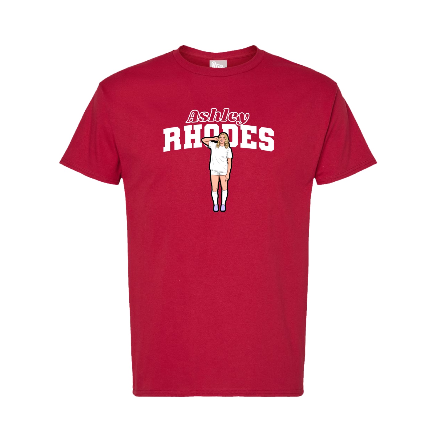 Tee — Name Arch in Crimson