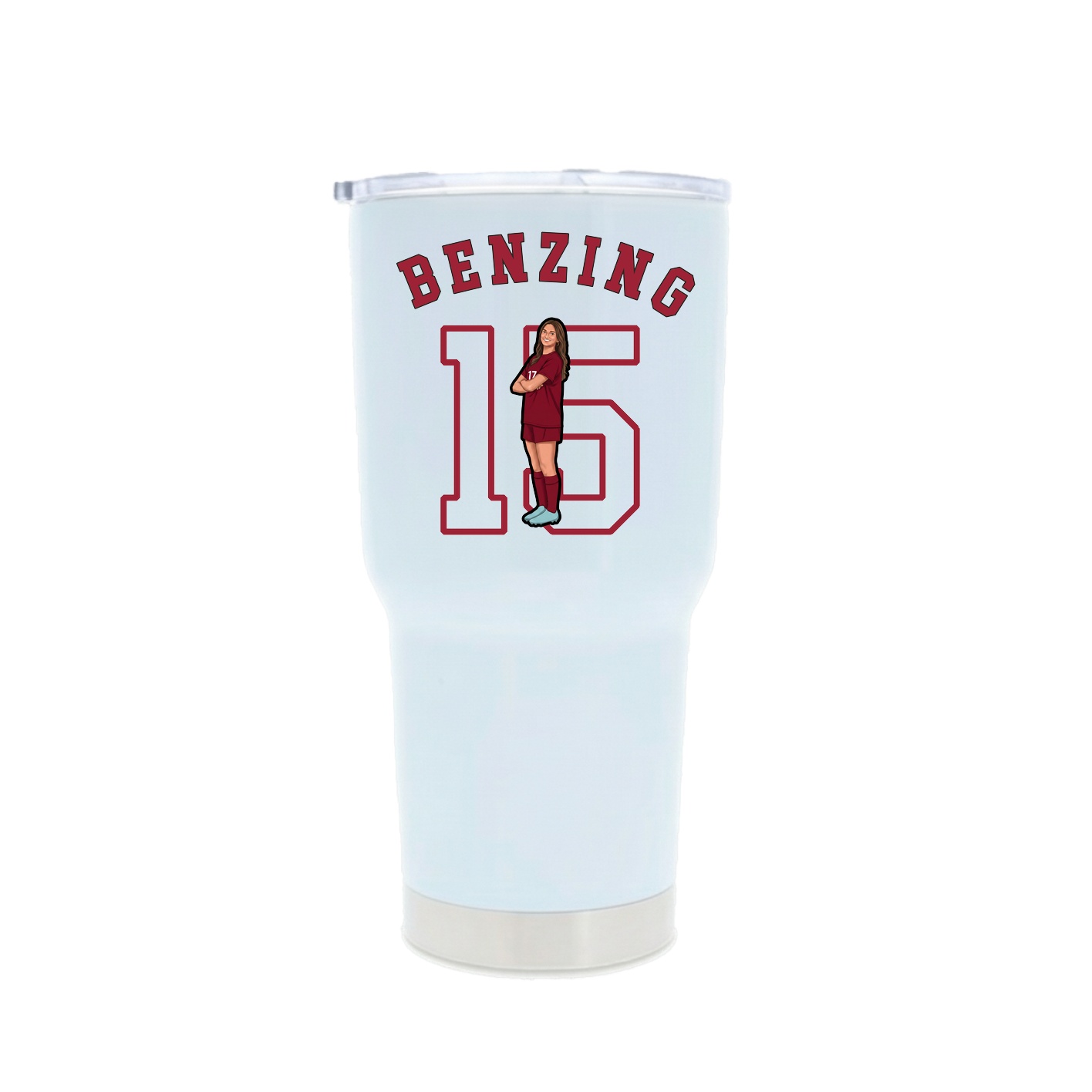 30oz Stainless Steel Tumbler — Shirsey Arch in White