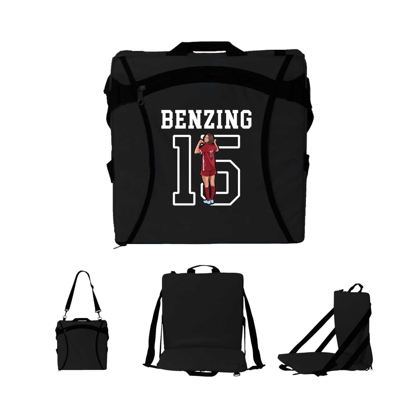 Folding Stadium Seat — Shirsey in Black