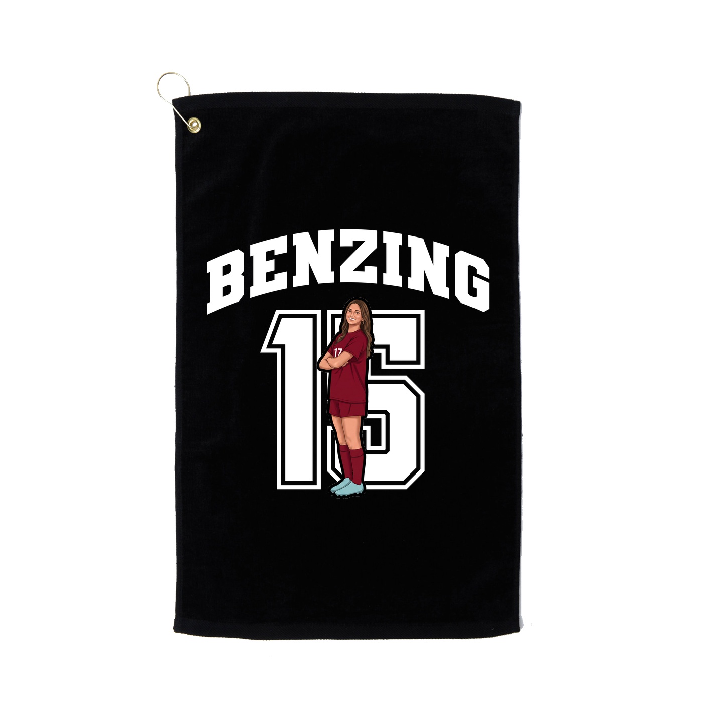 Golf Towel — Number in Black
