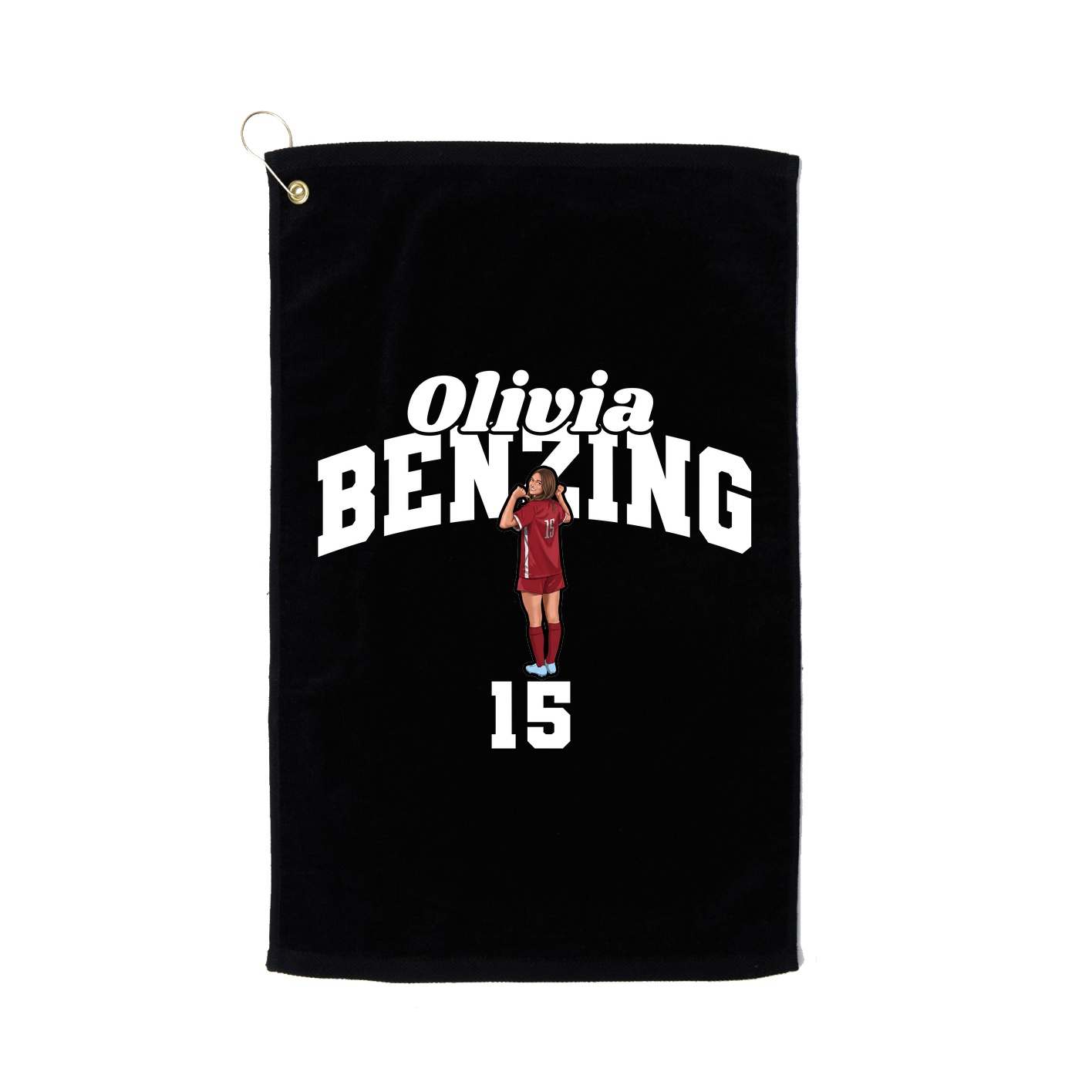Golf Towel — Signature Arch in Black