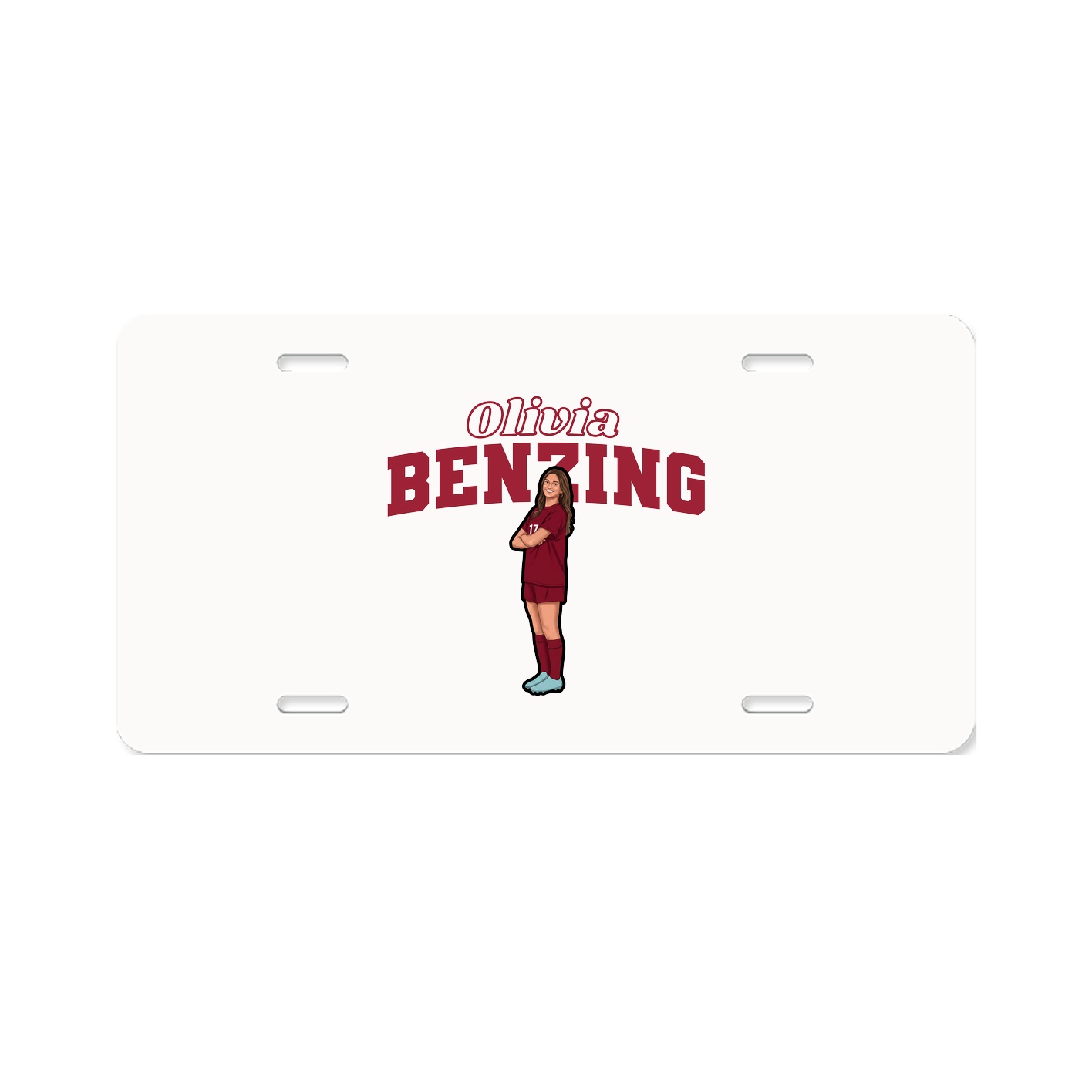 License Plate — Name Arch in Classic