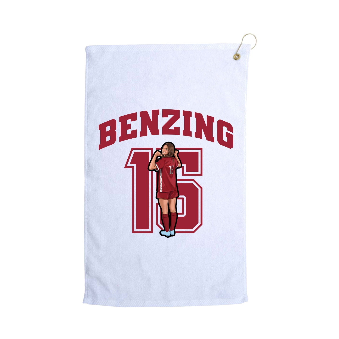 Golf Towel — Number in White