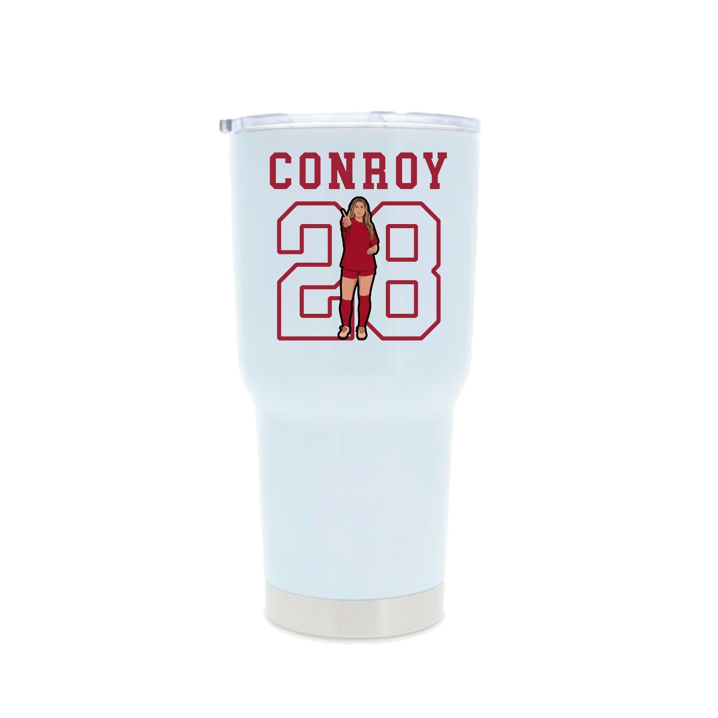 30oz Stainless Steel Tumbler — Shirsey in White