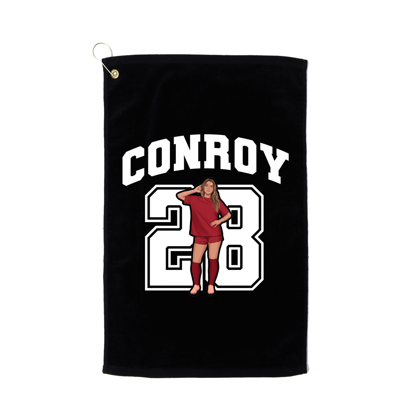 Golf Towel — Number in Black