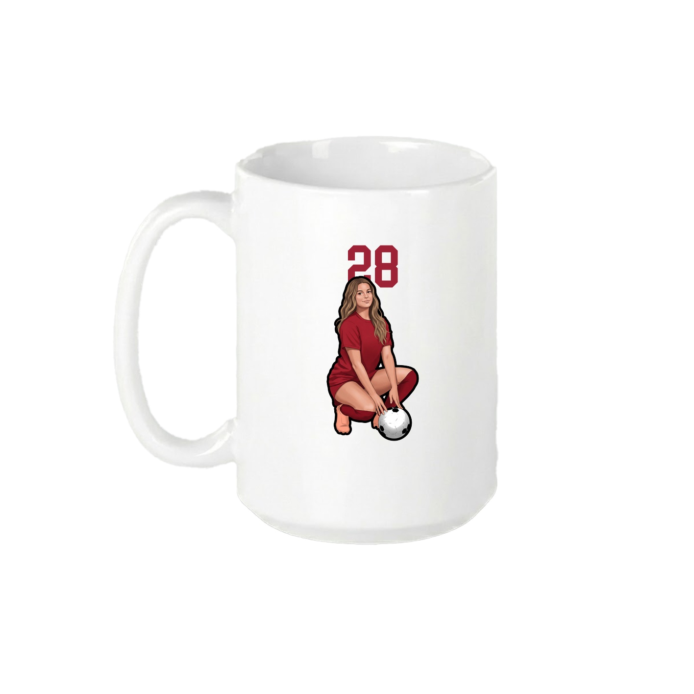 15oz Coffee Mug — Number Top in White