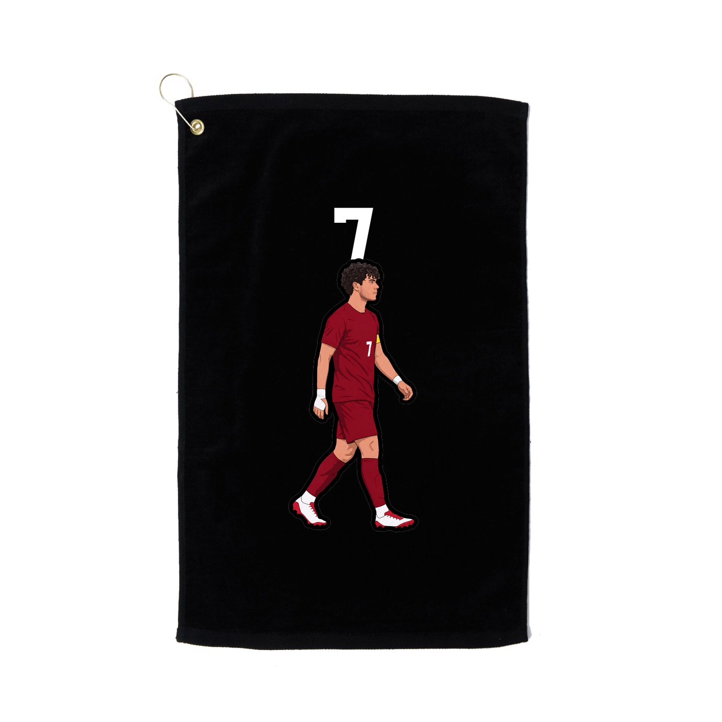 Golf Towel — Number Top in Black