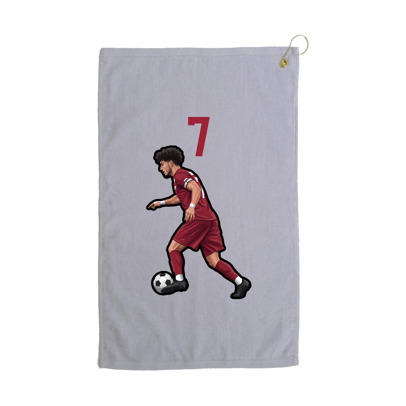 Golf Towel — Number Top in Grey