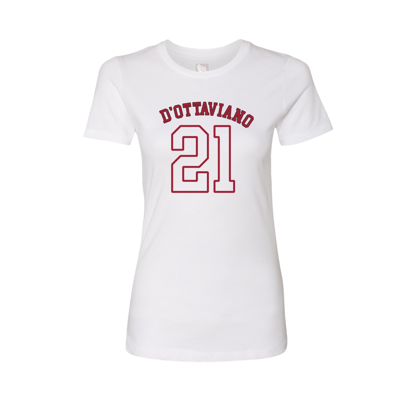 Fitted Women's Tee — Shirsey Arch in White