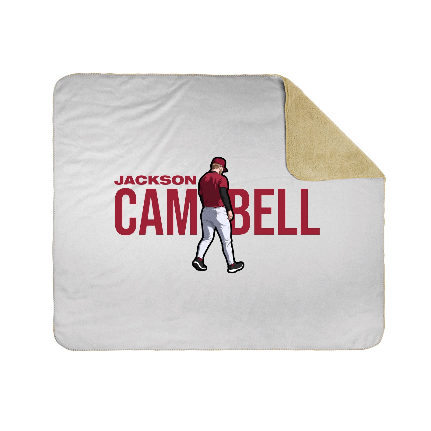 Throw Blanket — Player Name in White