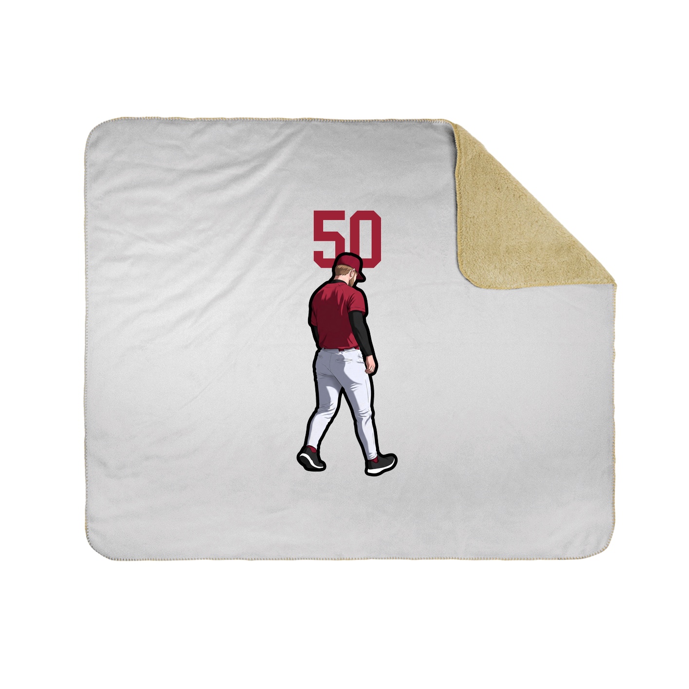 Throw Blanket — Number Top in White