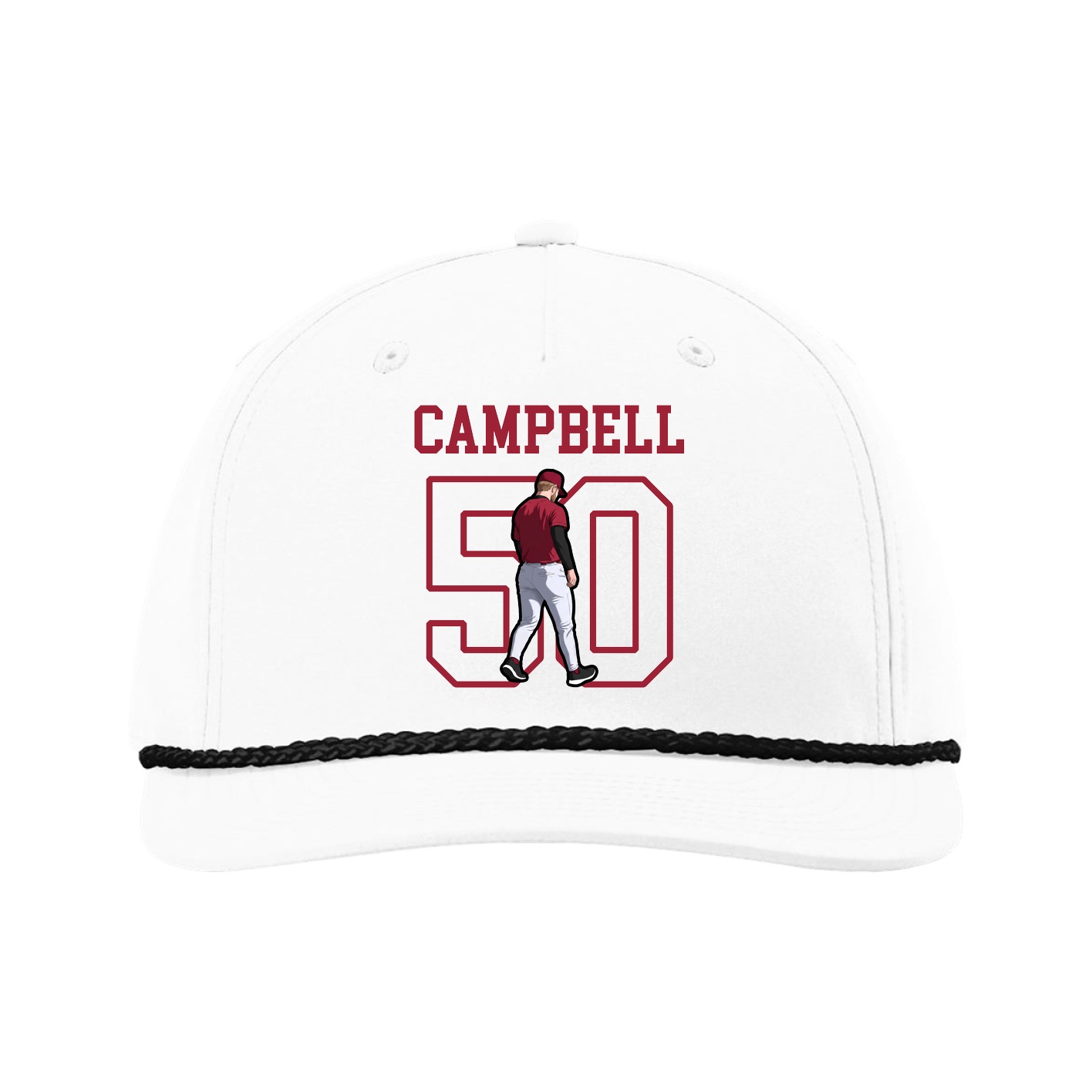 Five-Panel Classic Rope Cap — Shirsey in White