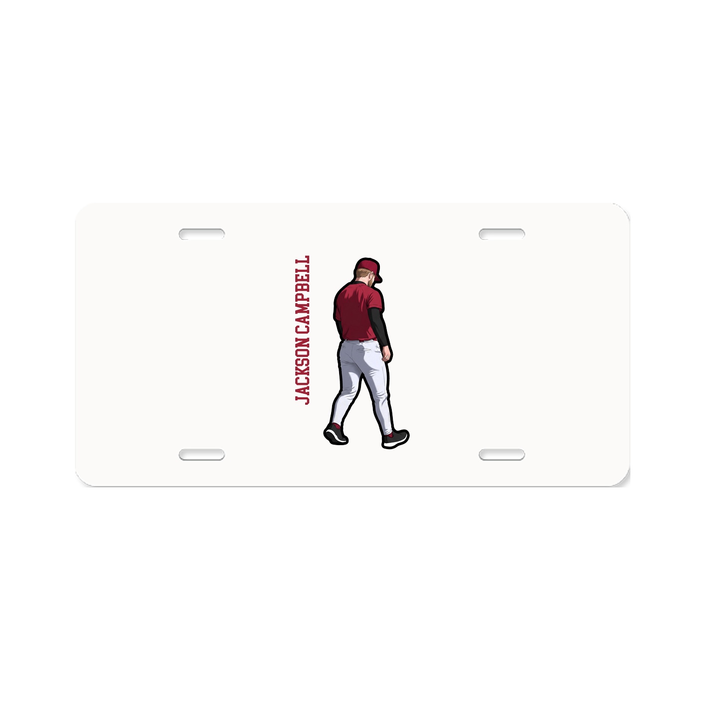 License Plate — Name Vertical in Classic