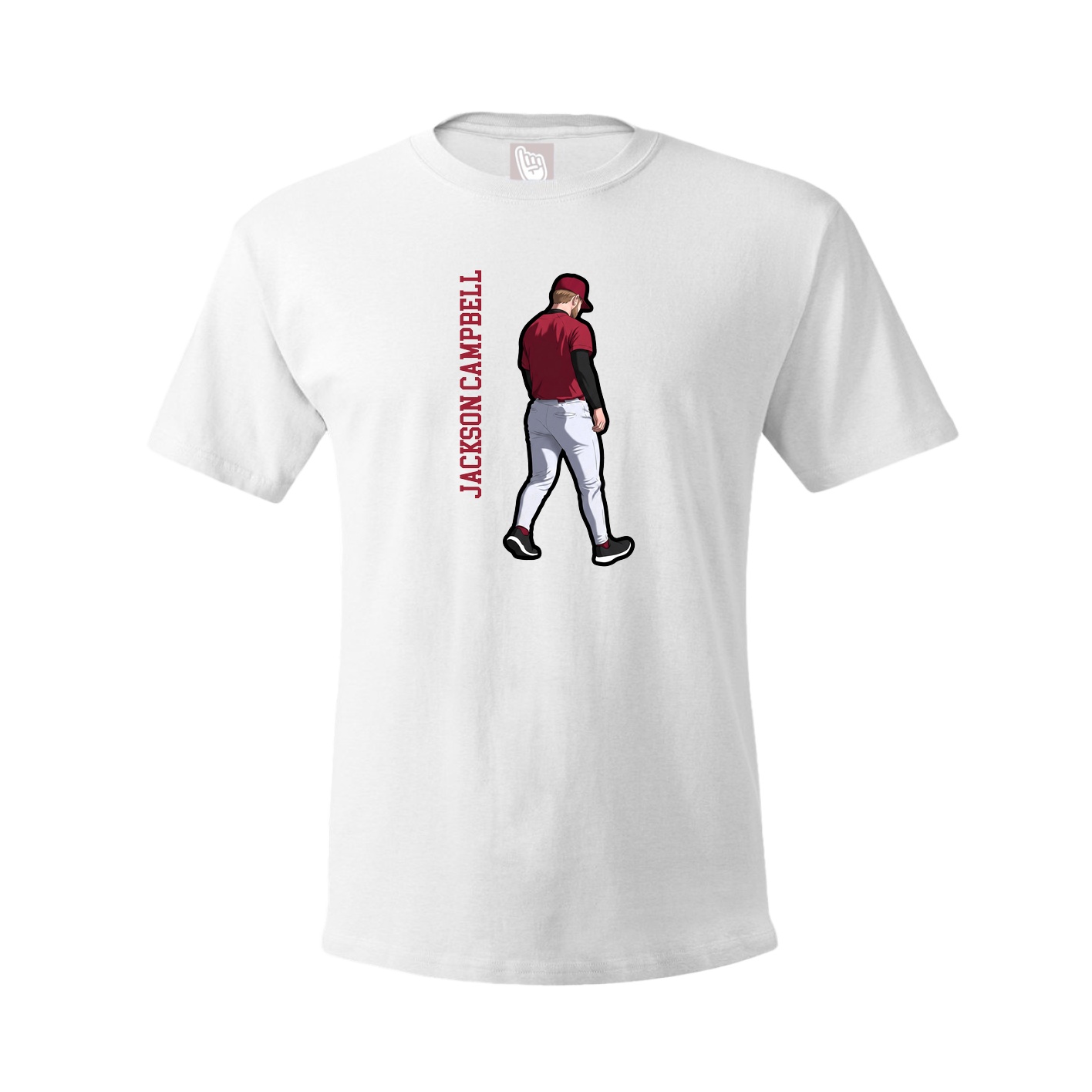 Tee — Name Vertical in White