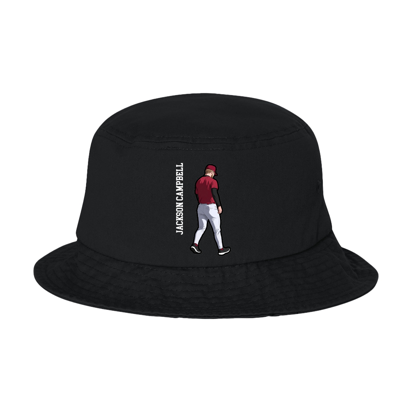 Bucket Cap — Name Vertical in Black