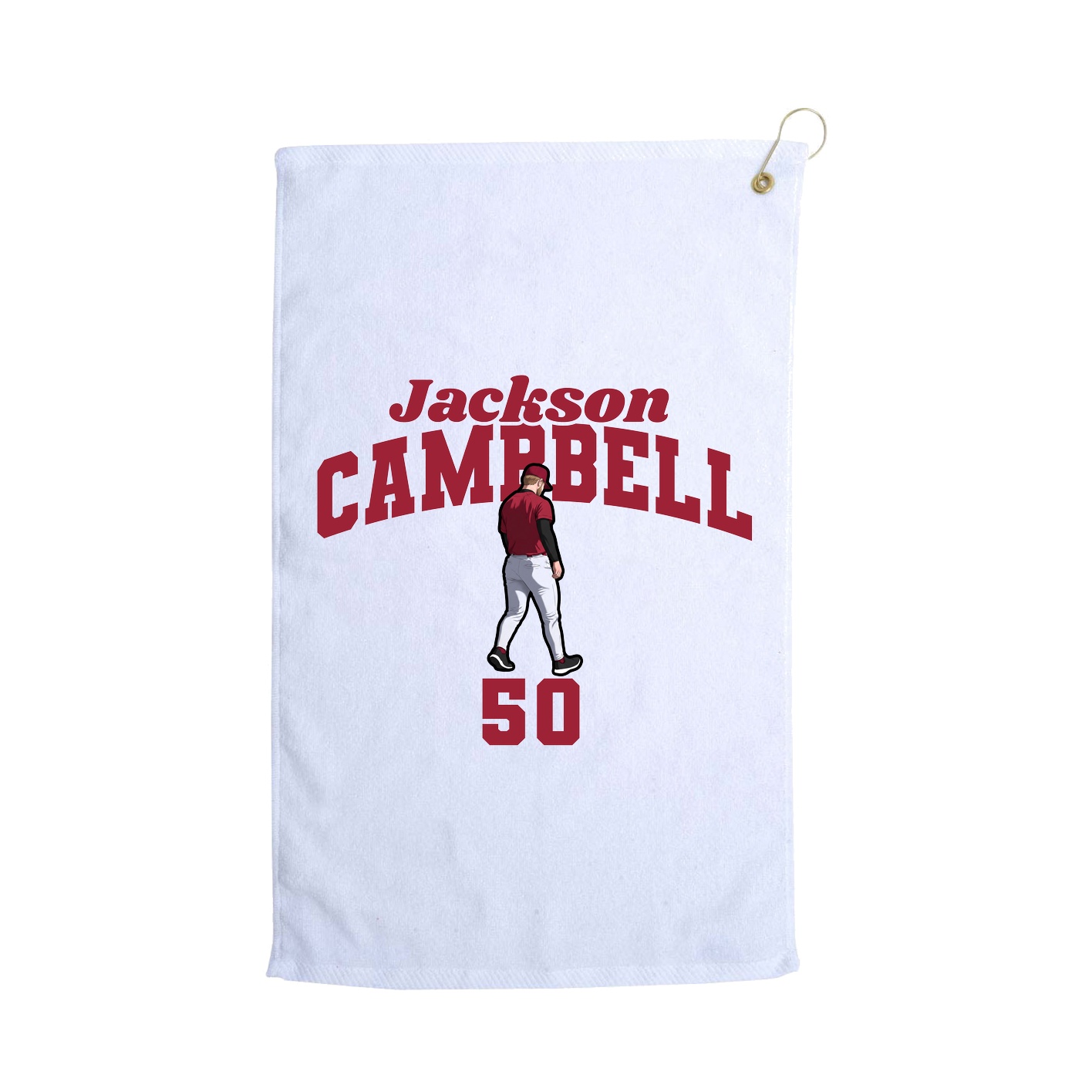 Golf Towel — Signature Arch in White
