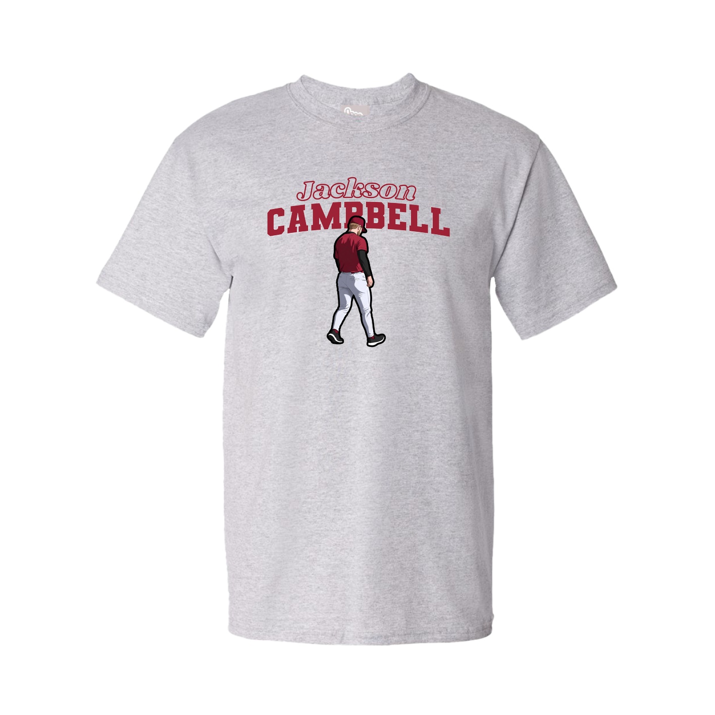 Youth Tee — Name Arch in Grey