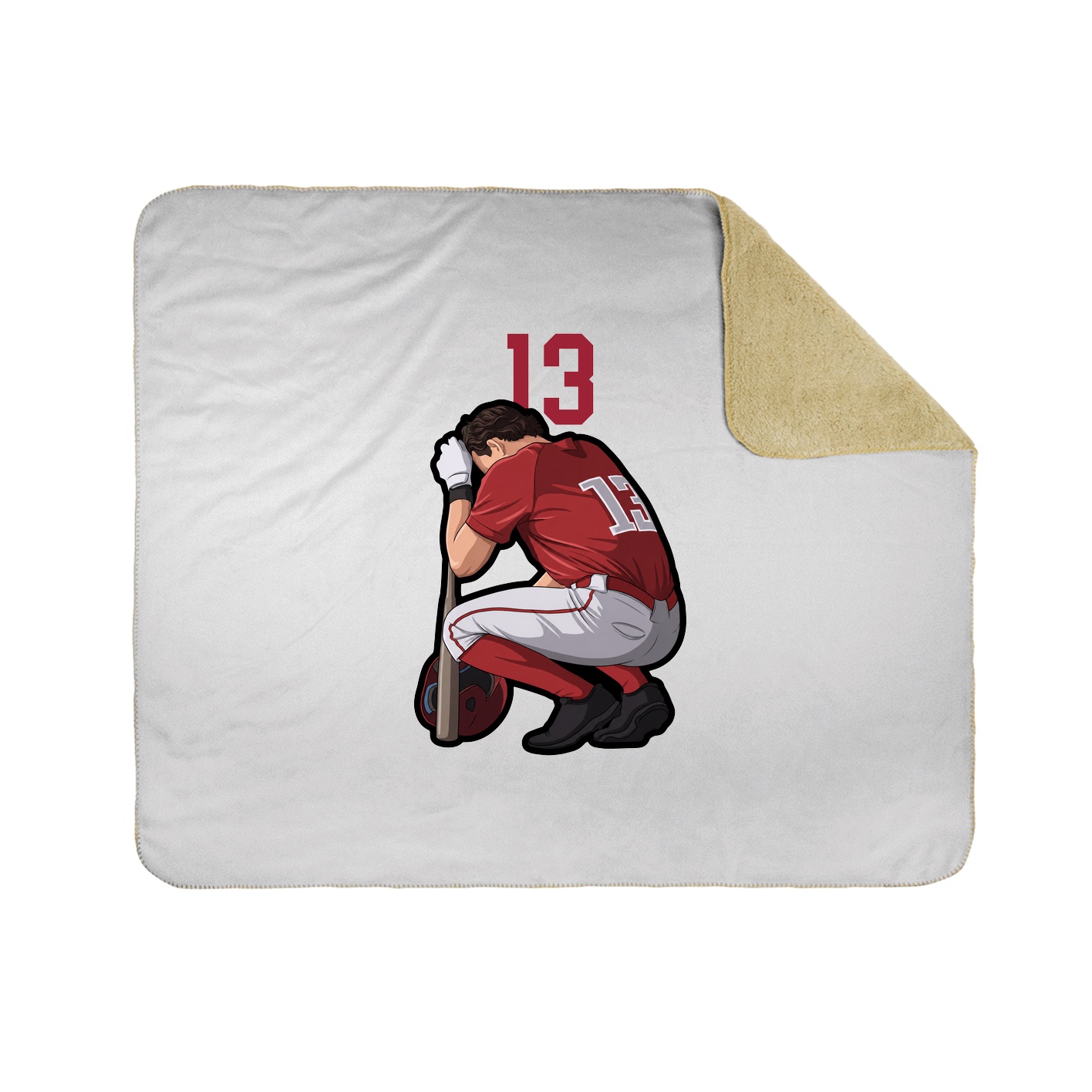 Throw Blanket — Number Top in White
