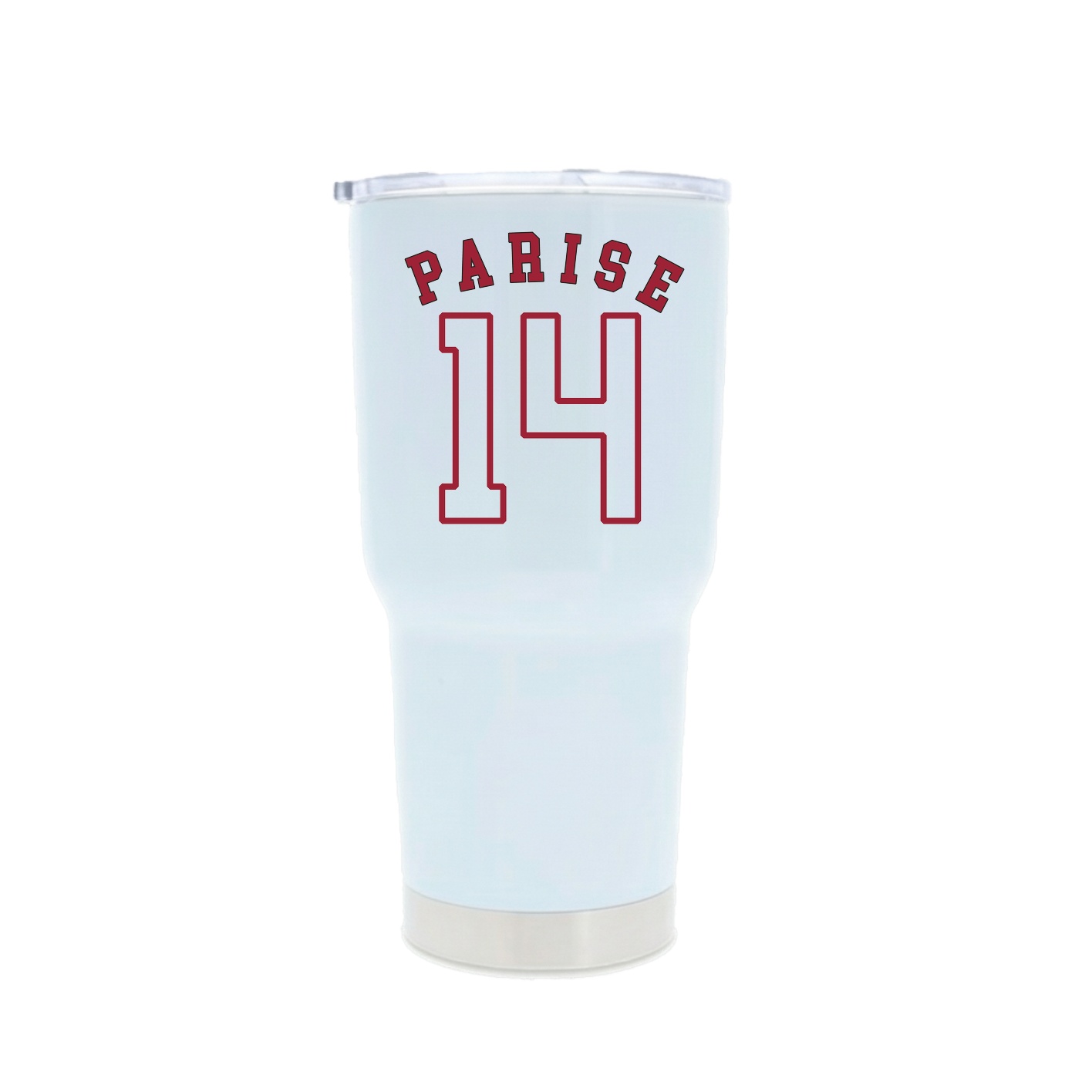 30oz Stainless Steel Tumbler — Shirsey Arch in White