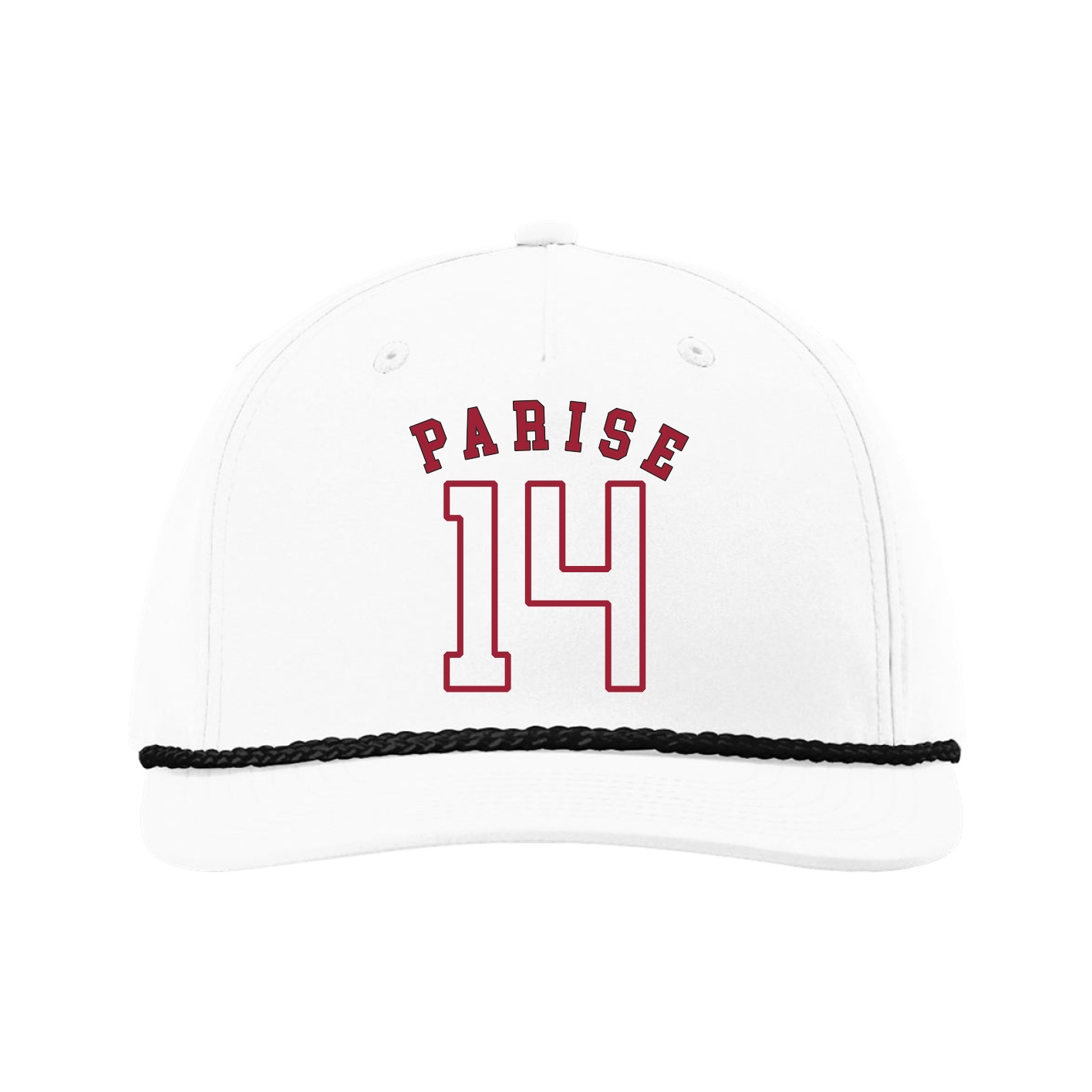 Five-Panel Classic Rope Cap — Shirsey Arch in White