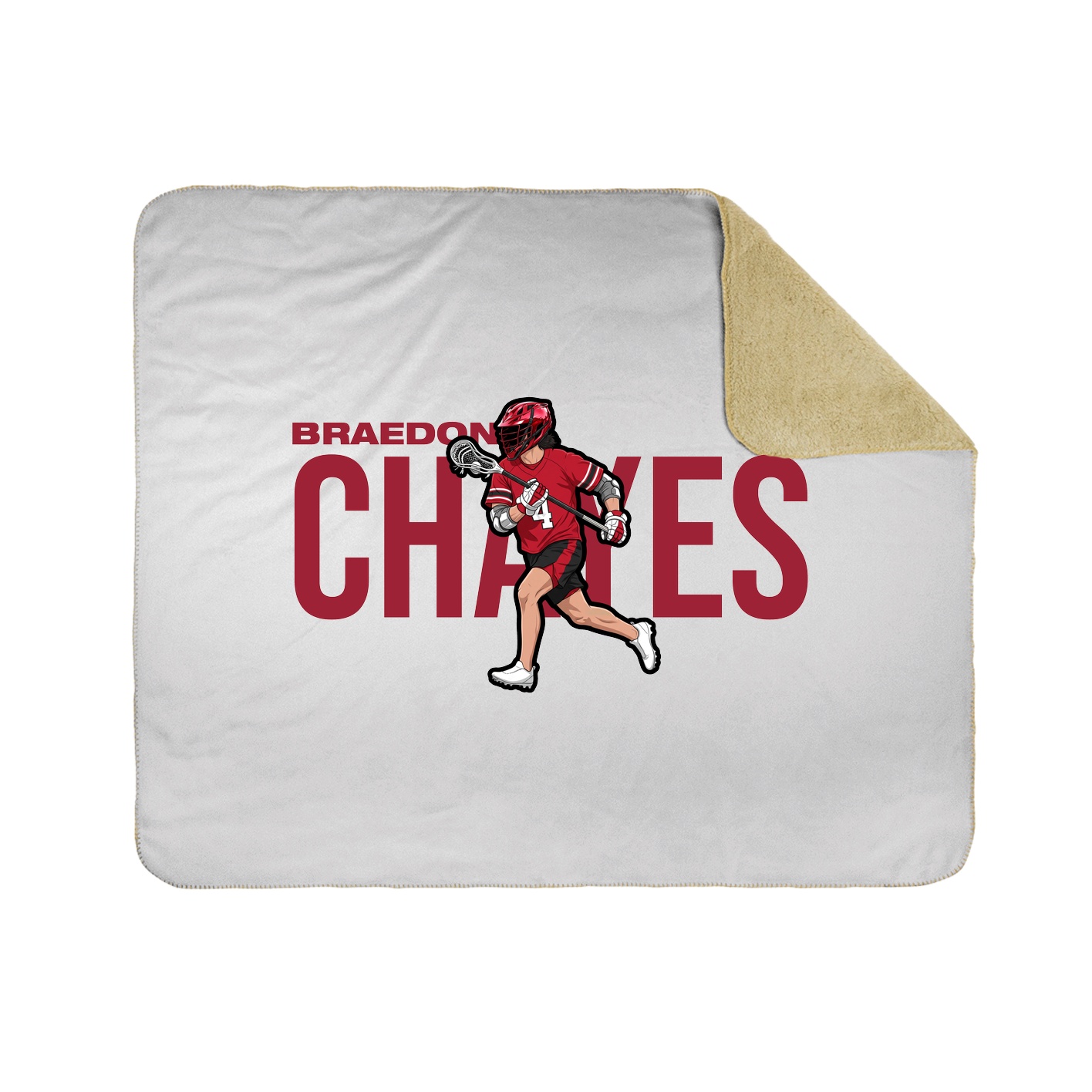 Throw Blanket — Player Name in White