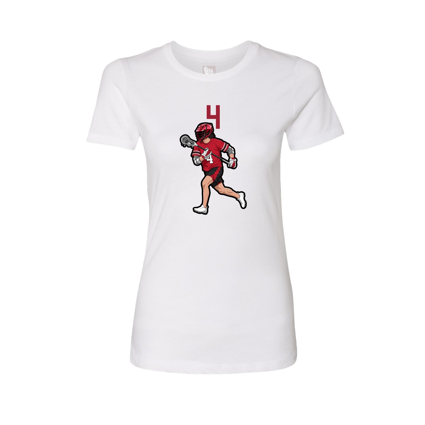 Fitted Women's Tee — Number Top in White