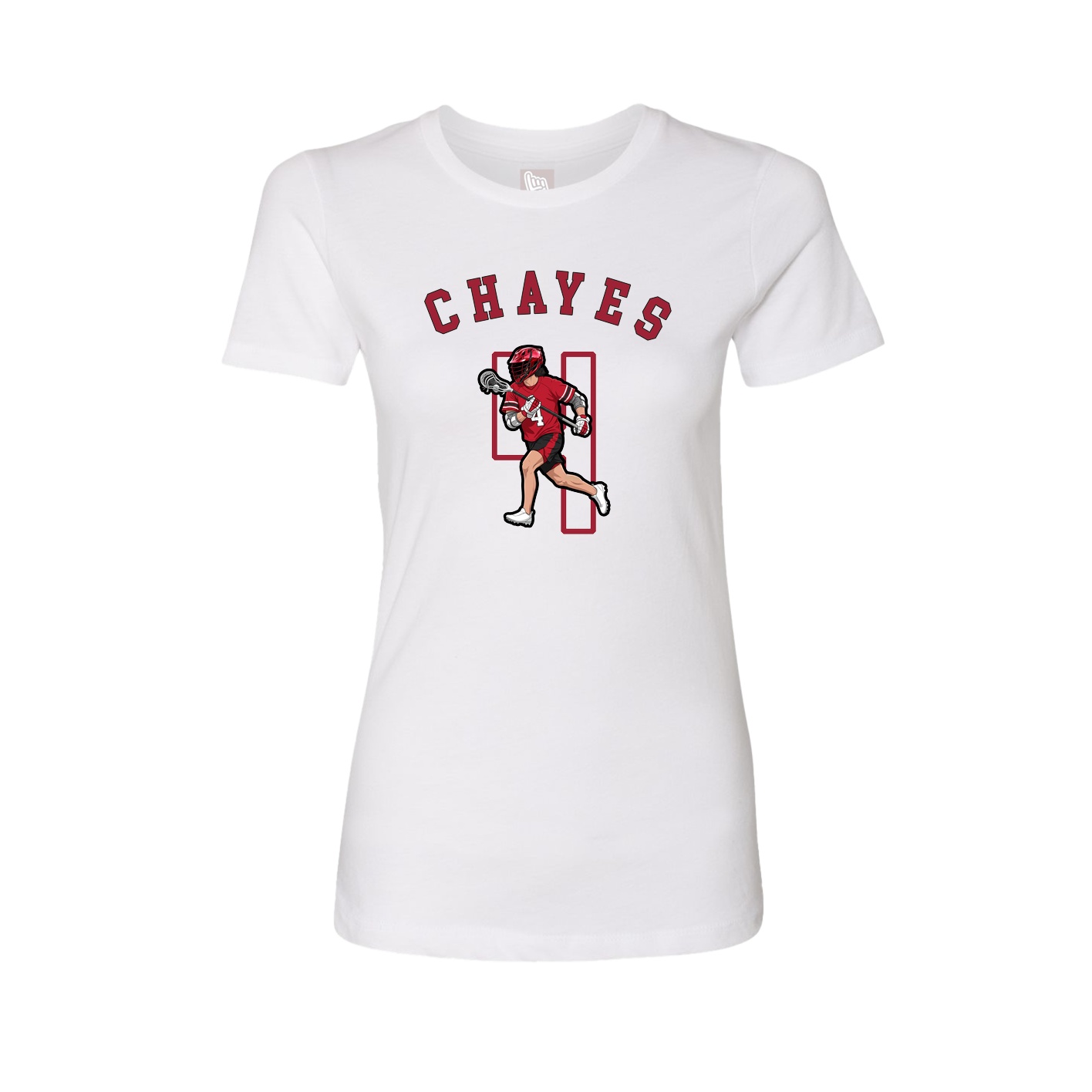 Fitted Women's Tee — Shirsey Arch in White