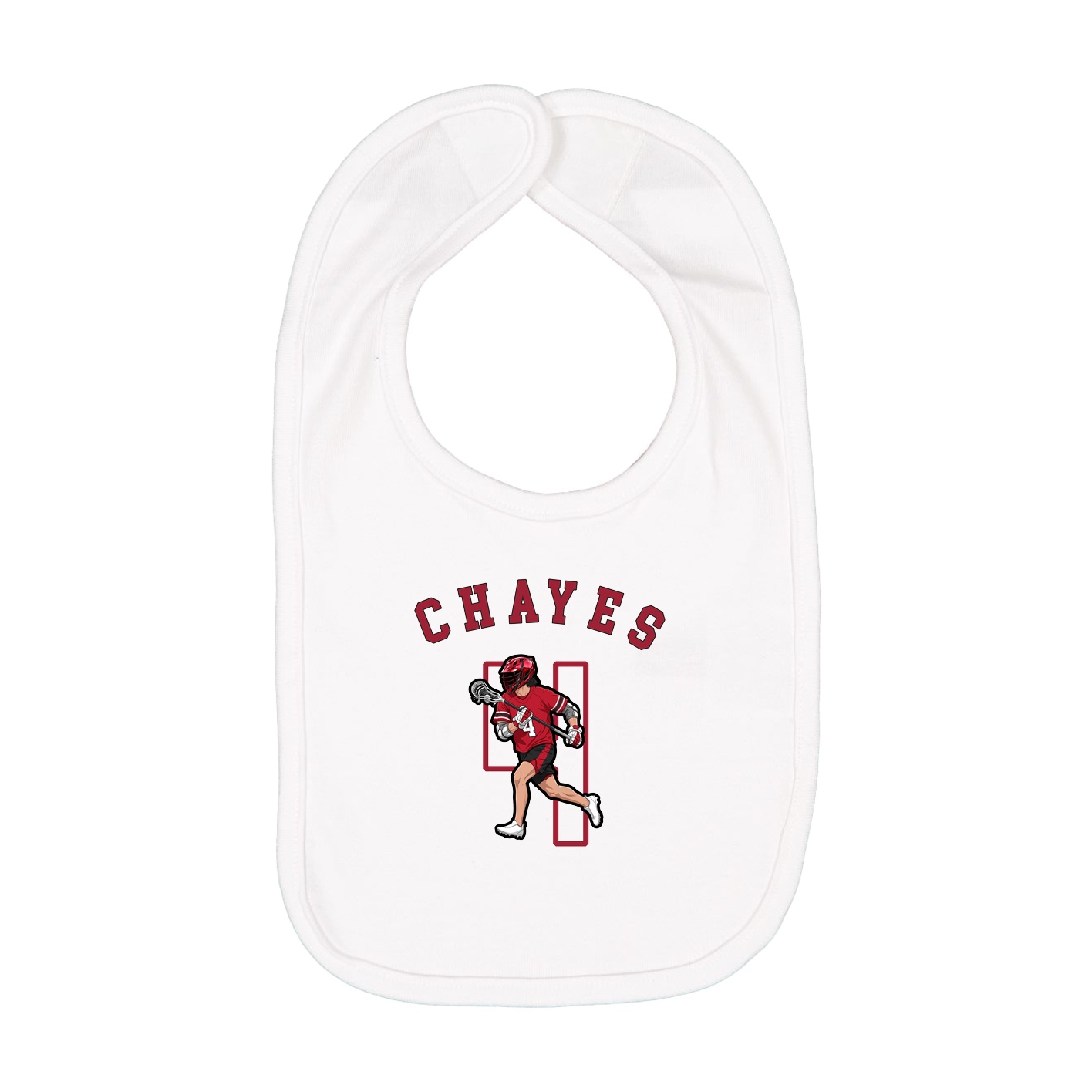 Infant Bib — Shirsey Arch in White