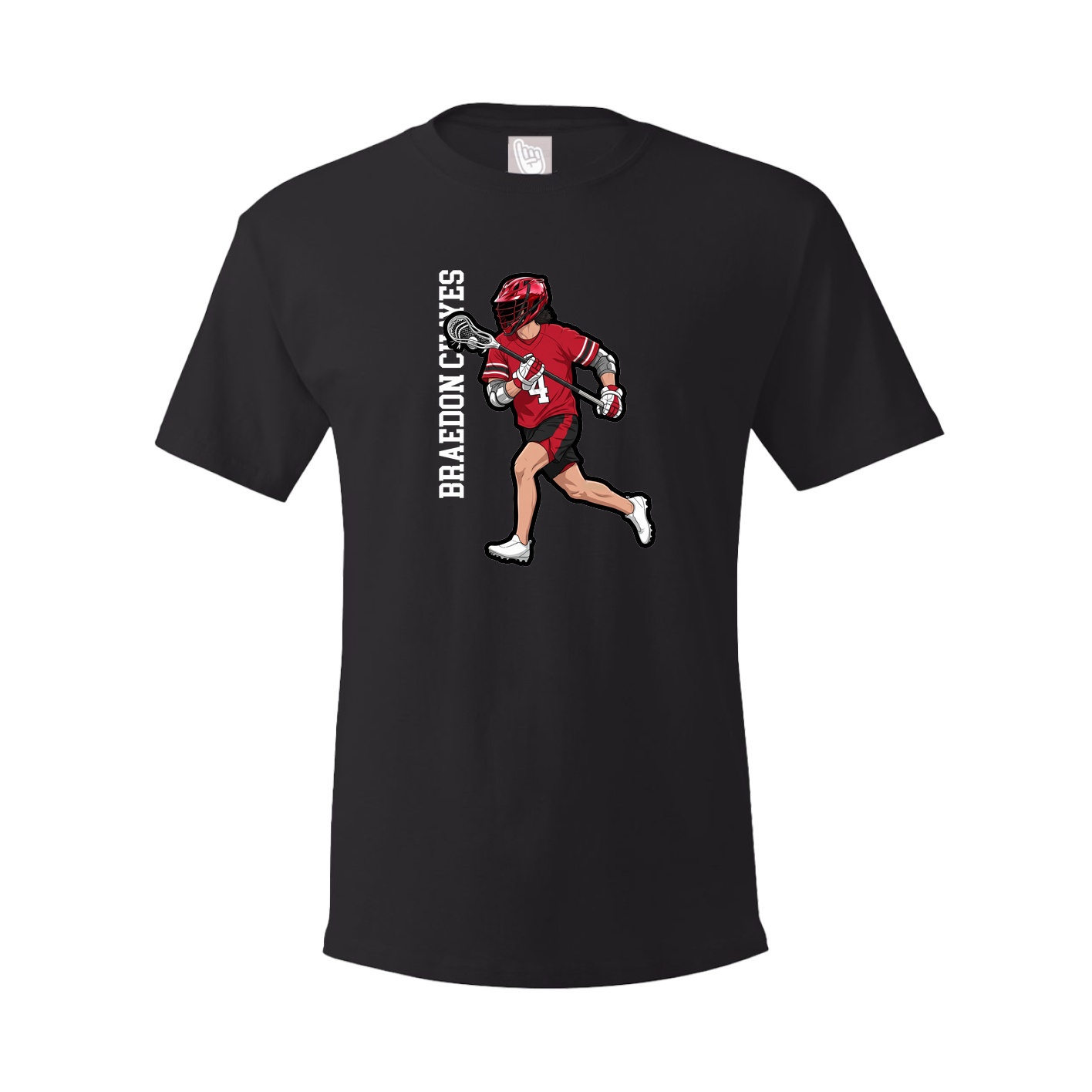 Youth Tee — Name Vertical in Black