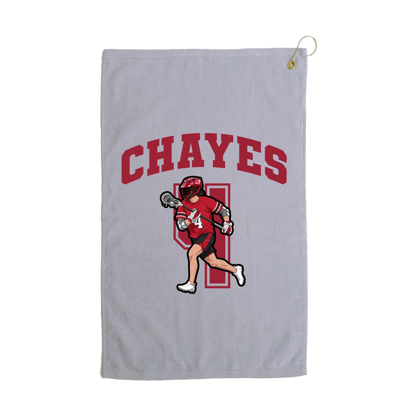 Golf Towel — Number in Grey