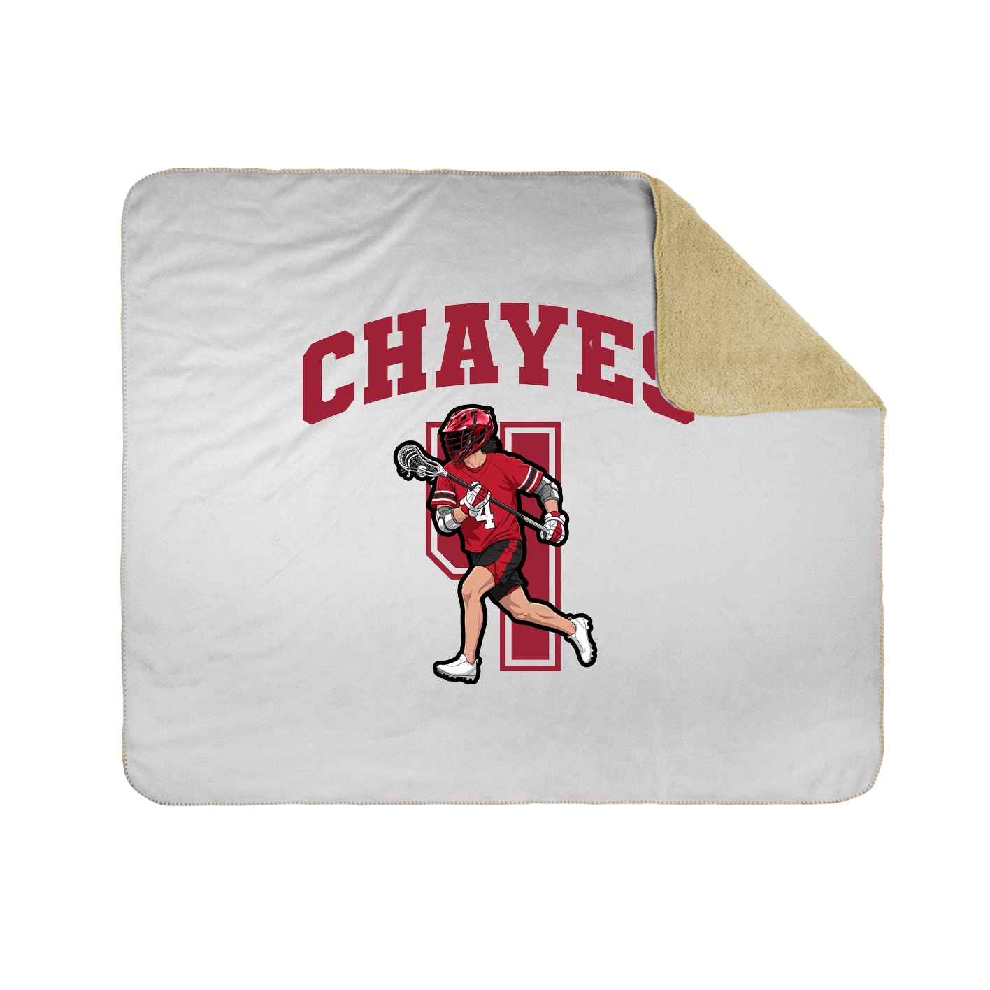 Throw Blanket — Number in White