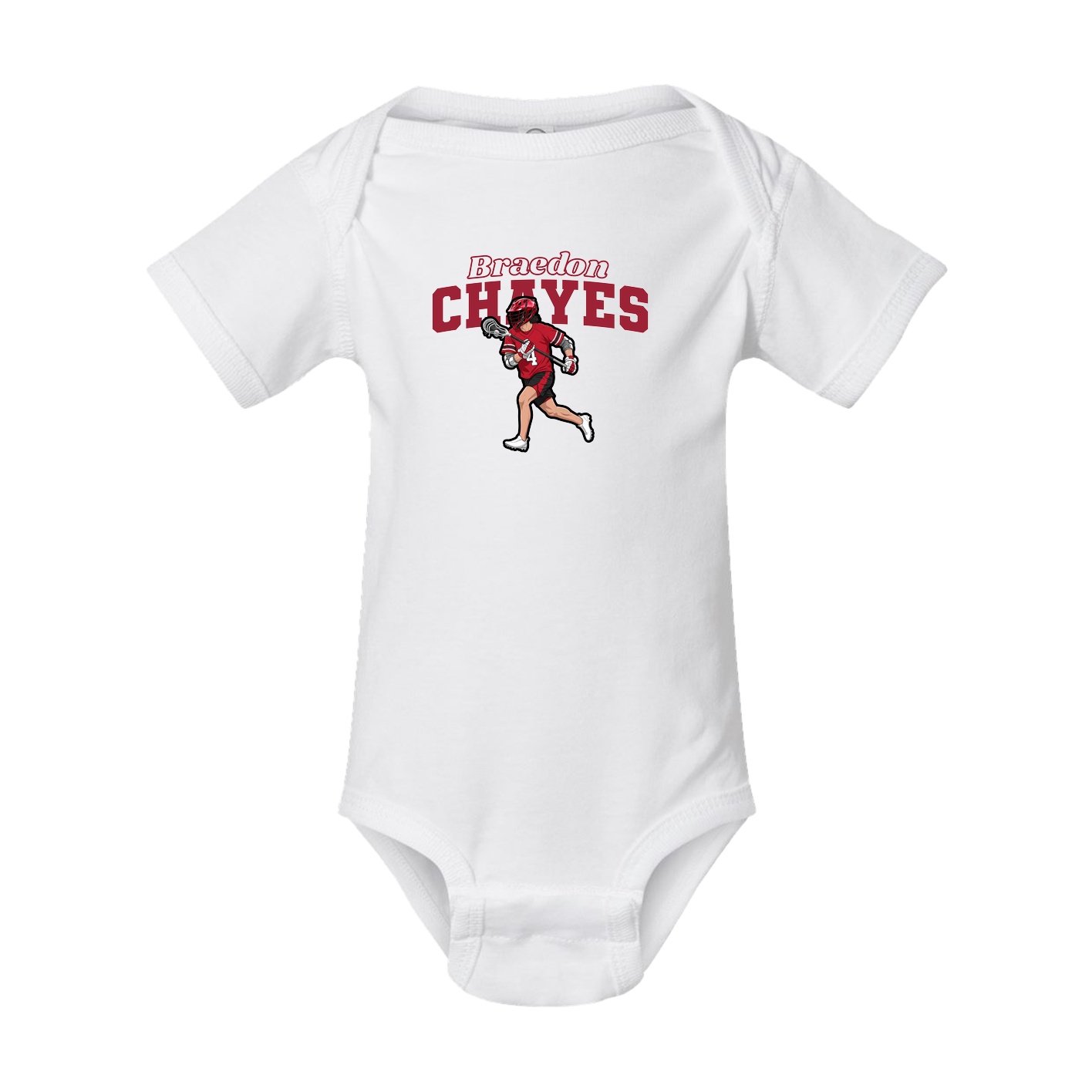 Baby Onesie — Name Arch in White
