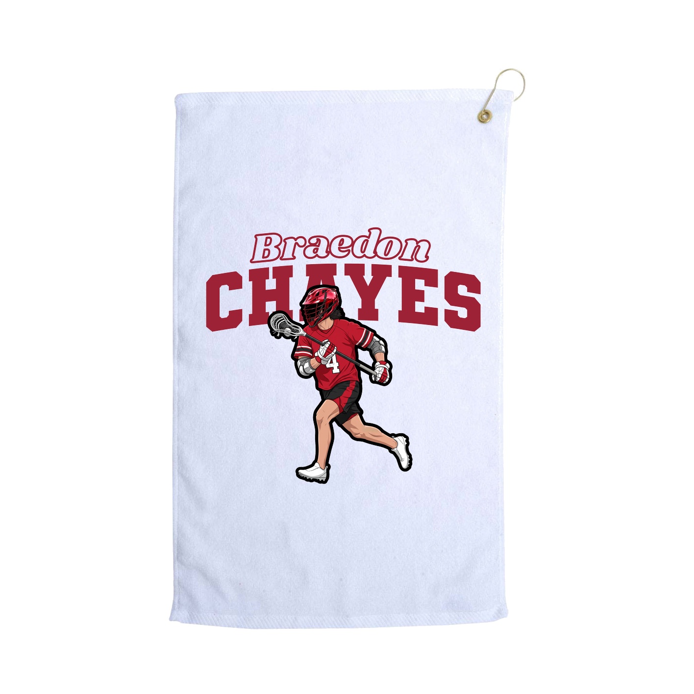 Golf Towel — Name Arch in White