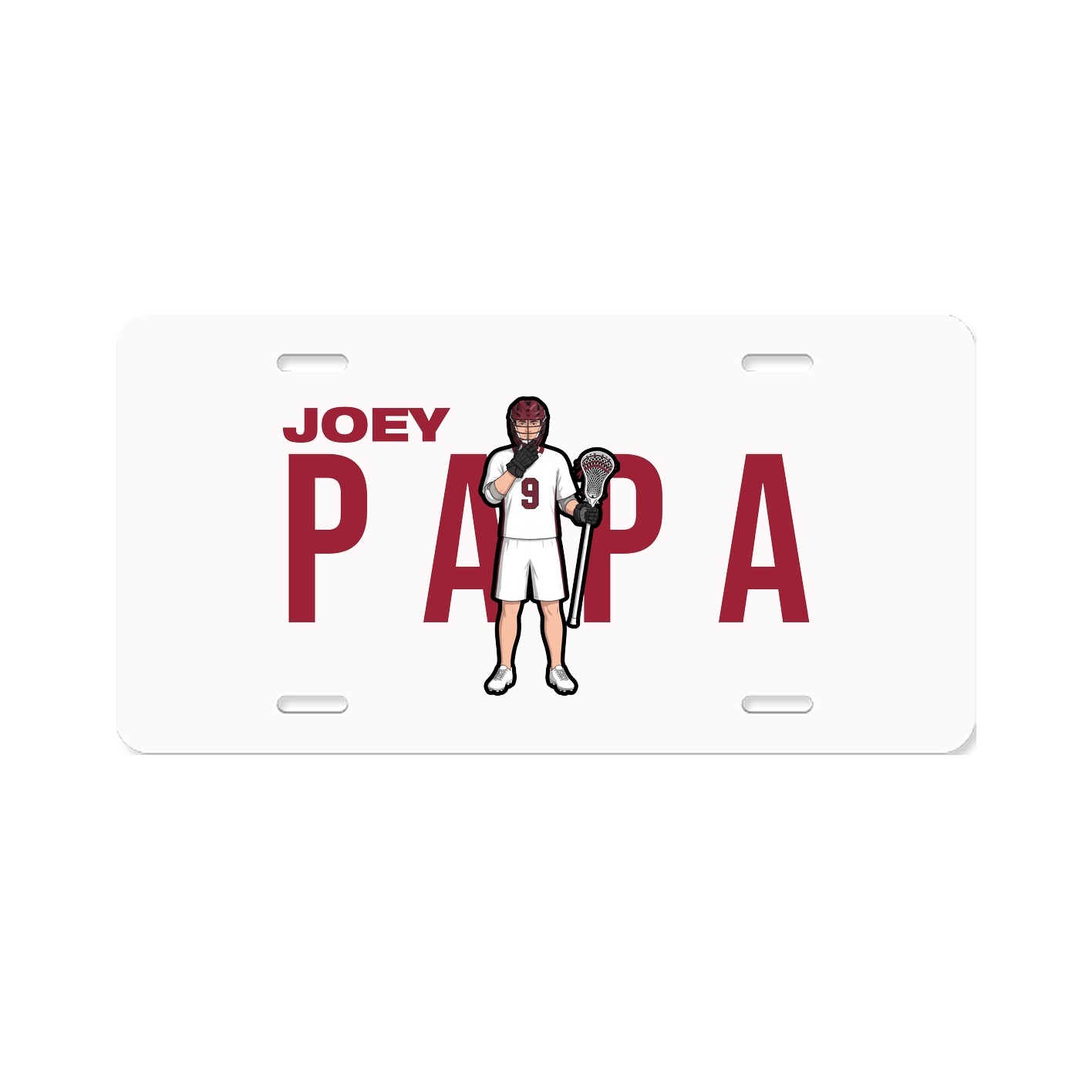 License Plate — Player Name in Classic