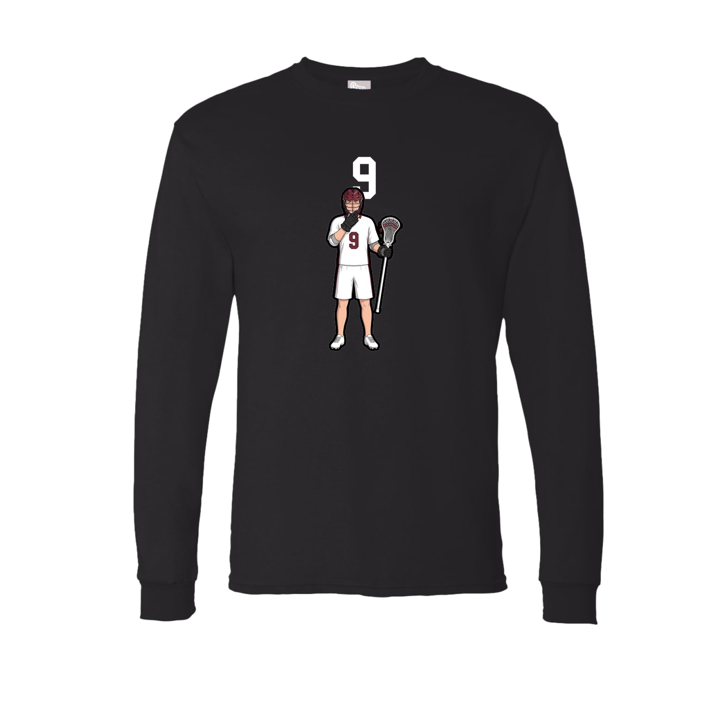 Long Sleeve Tee — Number Top in Black