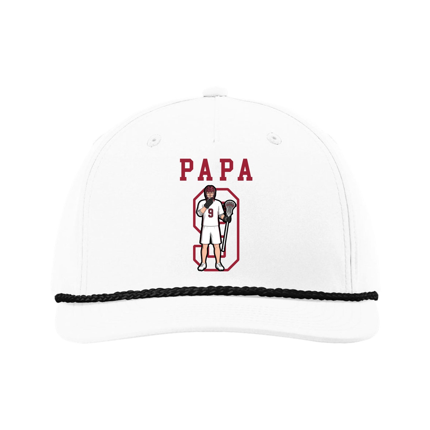 Five-Panel Classic Rope Cap — Shirsey in White