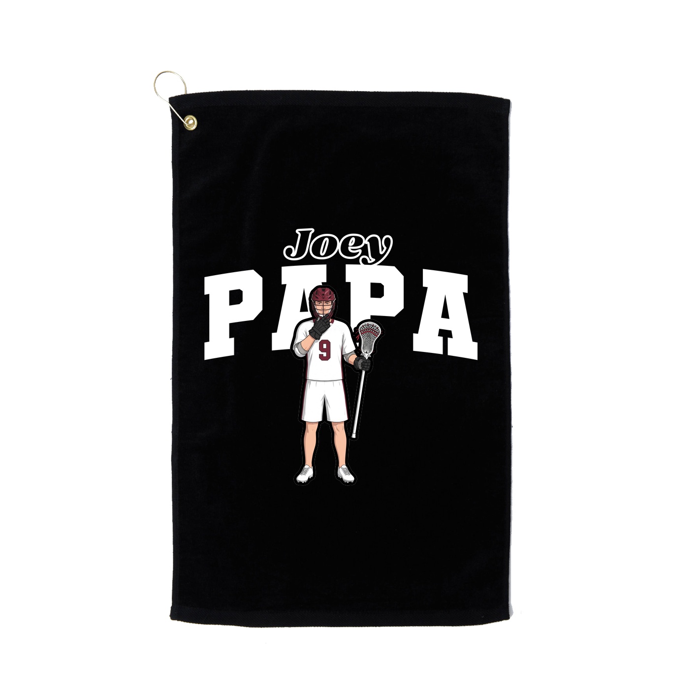 Golf Towel — Name Arch in Black