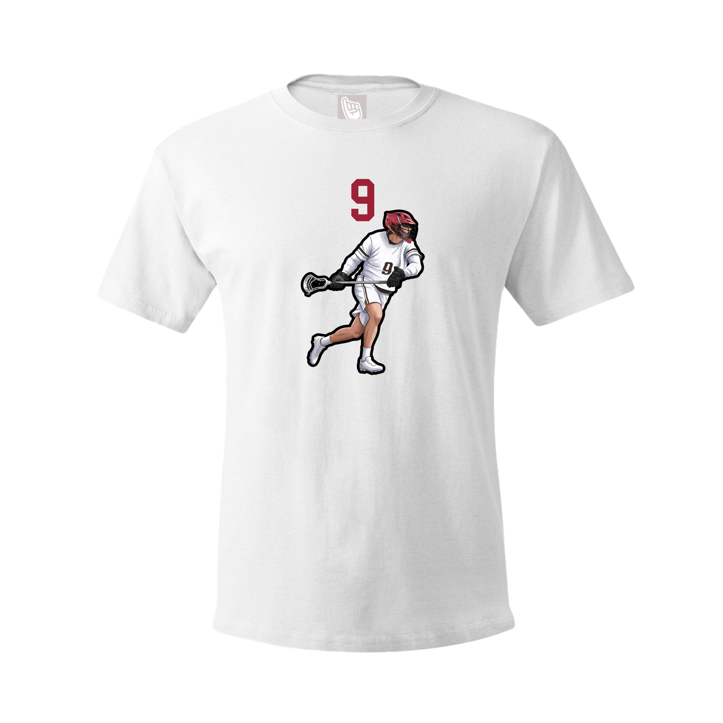 Youth Tee — Number Top in White