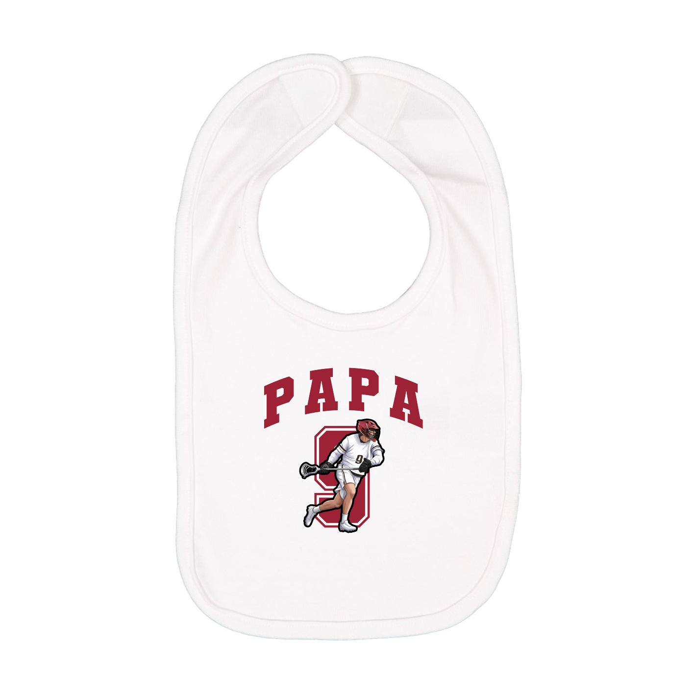 Infant Bib — Number in White