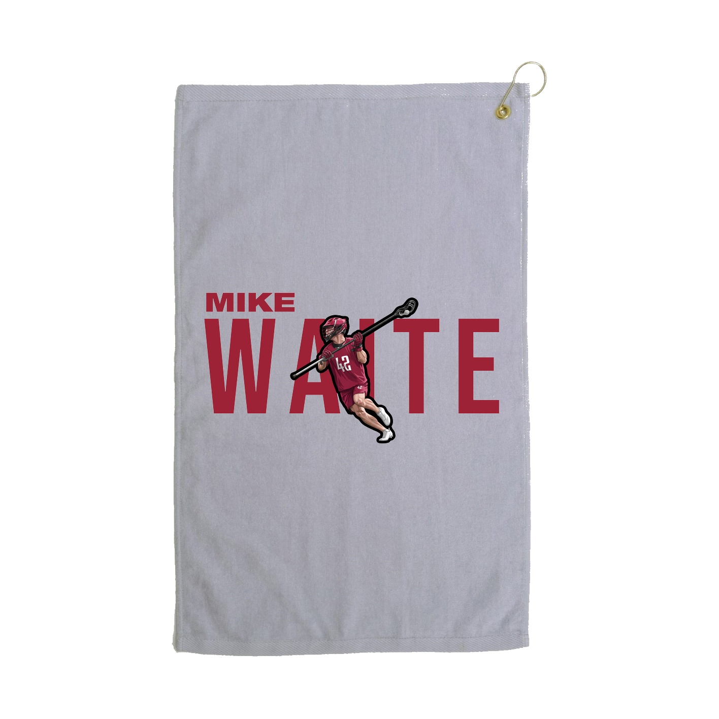 Golf Towel — Player Name in Grey