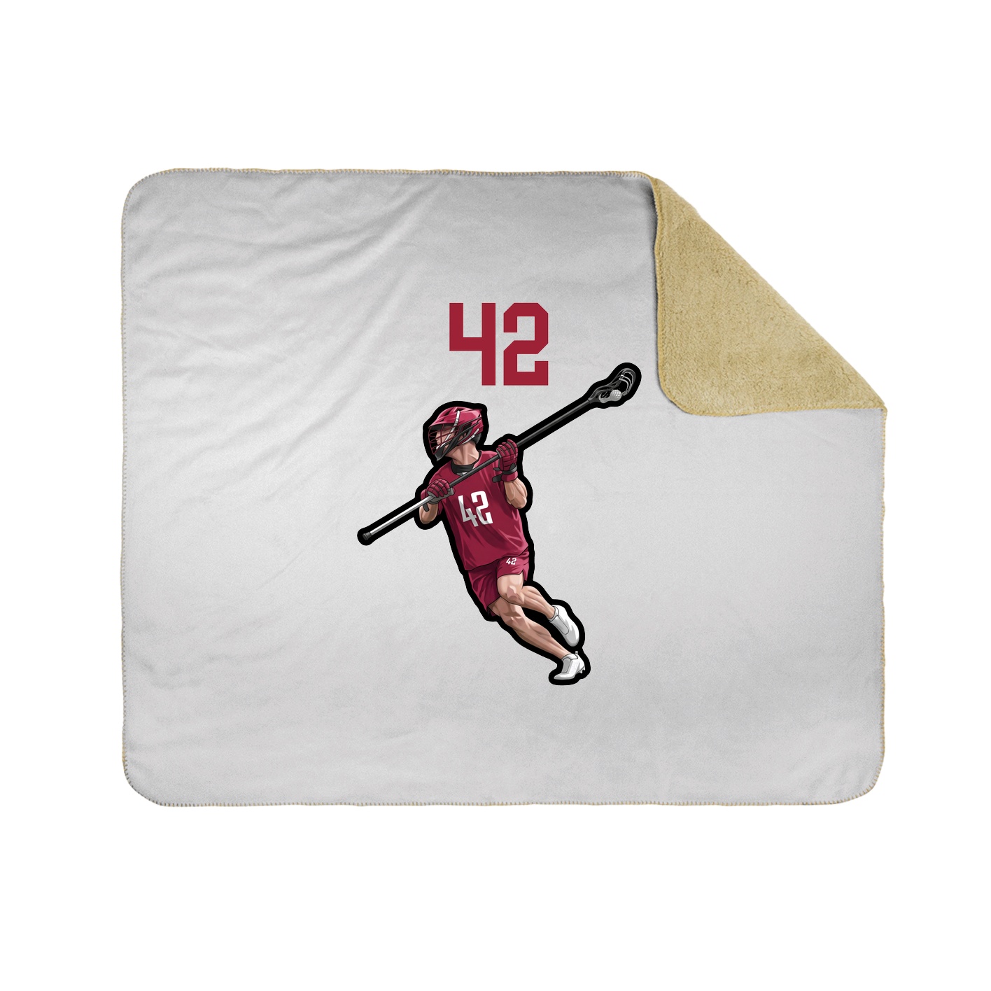 Throw Blanket — Number Top in White