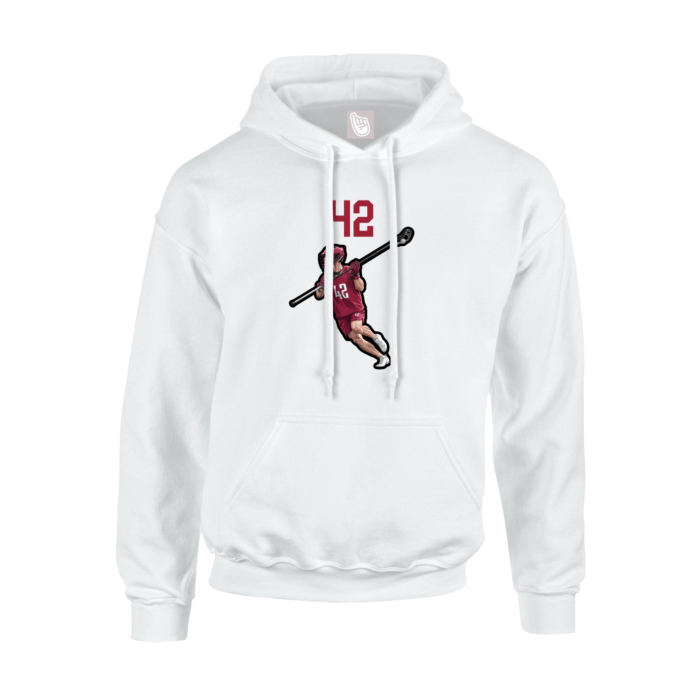 Hoodie — Number Top in White
