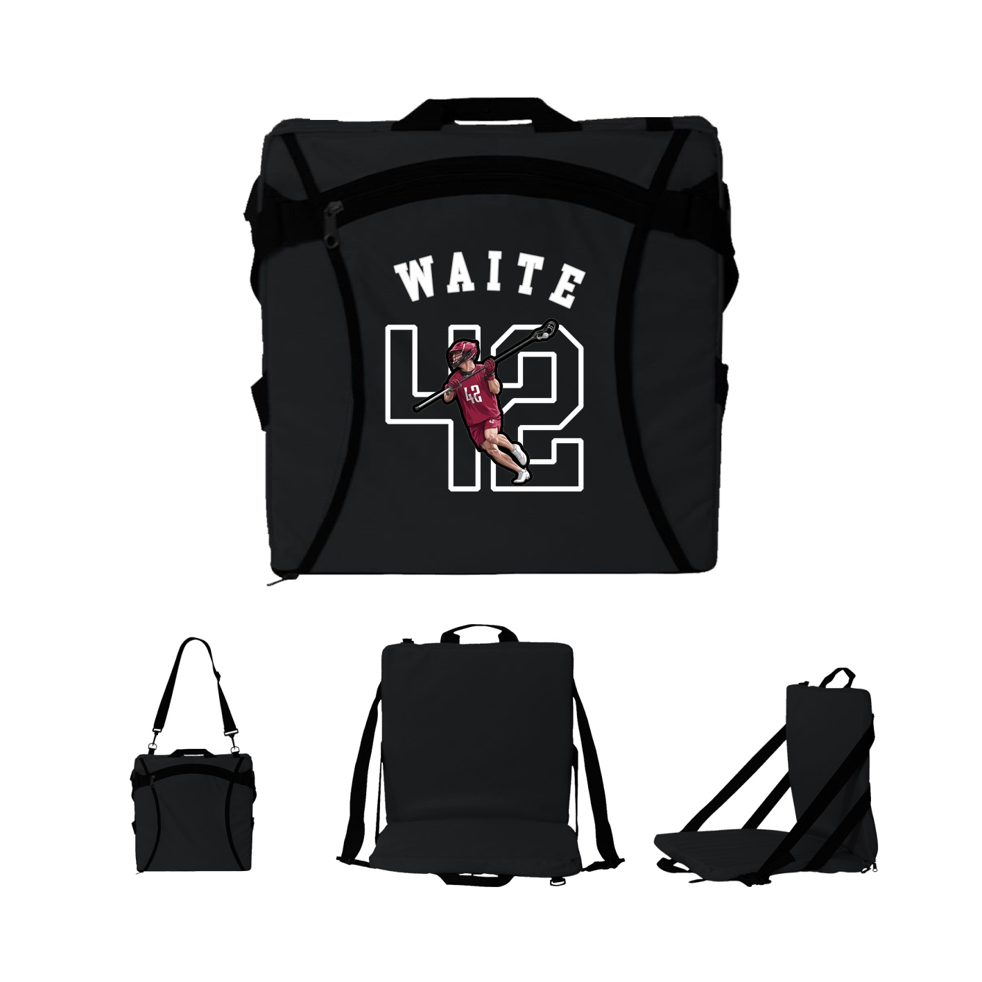 Folding Stadium Seat — Shirsey Arch in Black