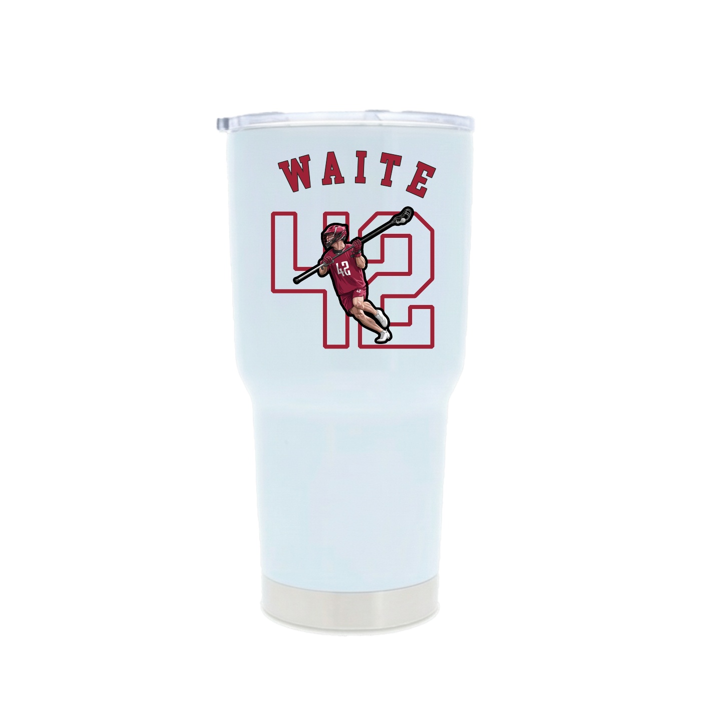 30oz Stainless Steel Tumbler — Shirsey Arch in White