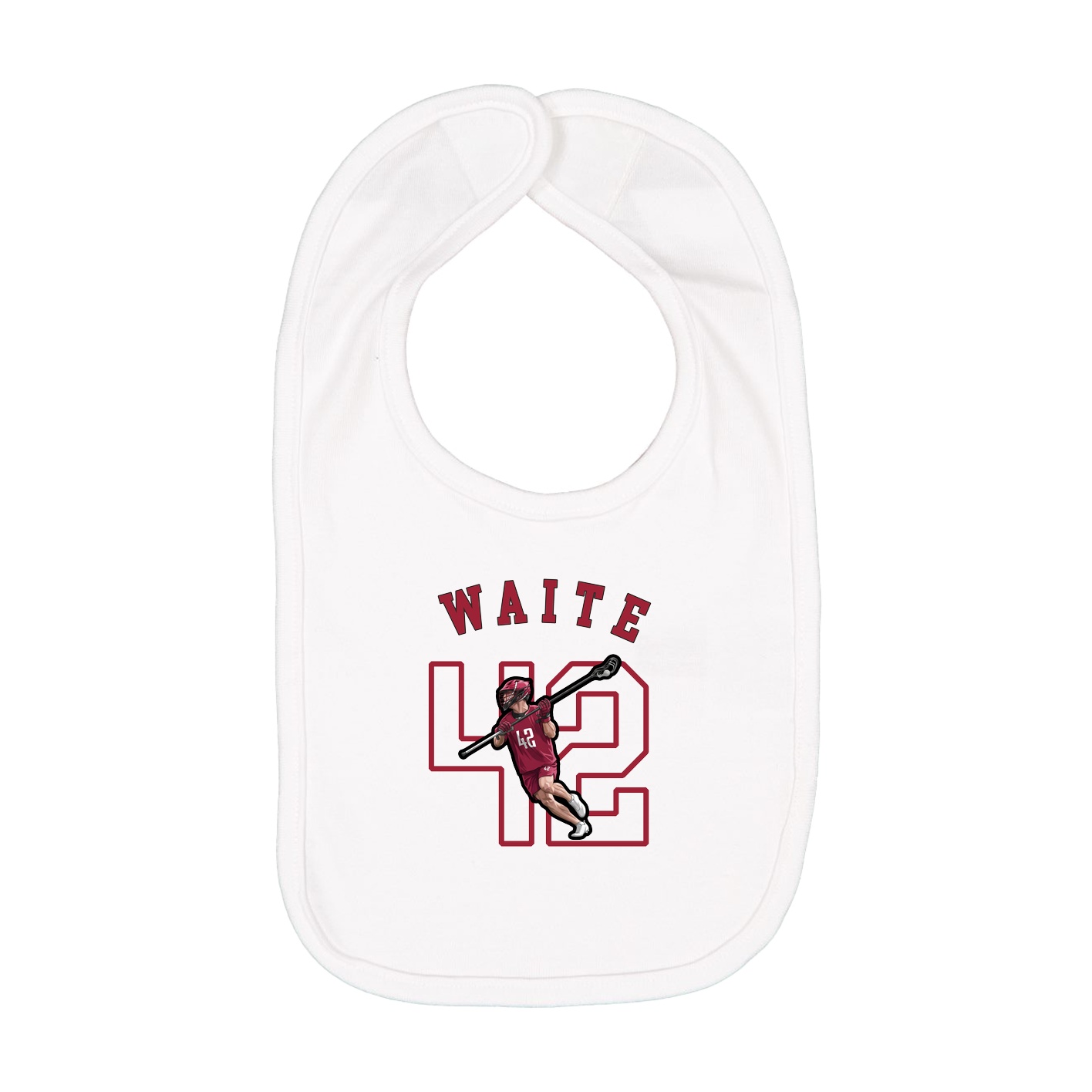 Infant Bib — Shirsey Arch in White
