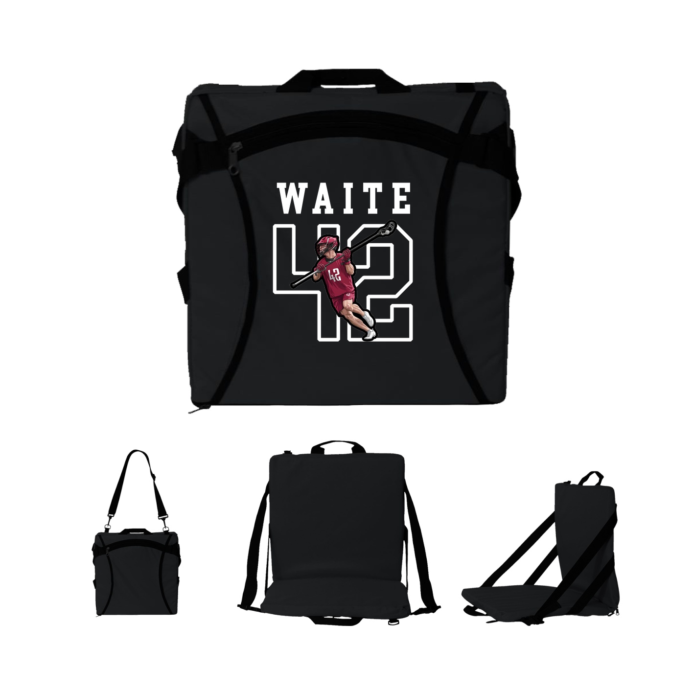 Folding Stadium Seat — Shirsey in Black