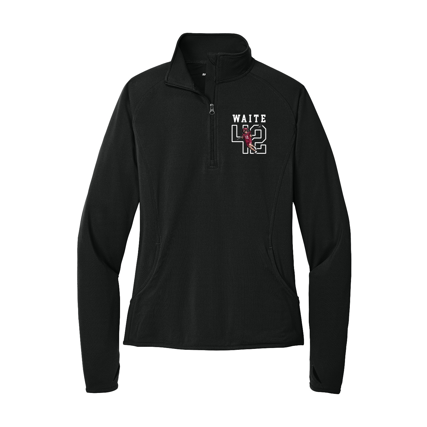 Women's Q-Zip Pullover — Shirsey in Black