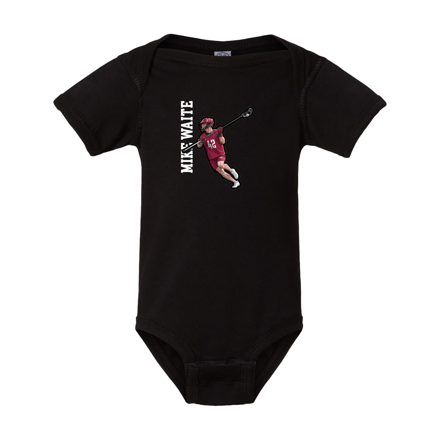 Baby Onesie — Name Vertical in Black