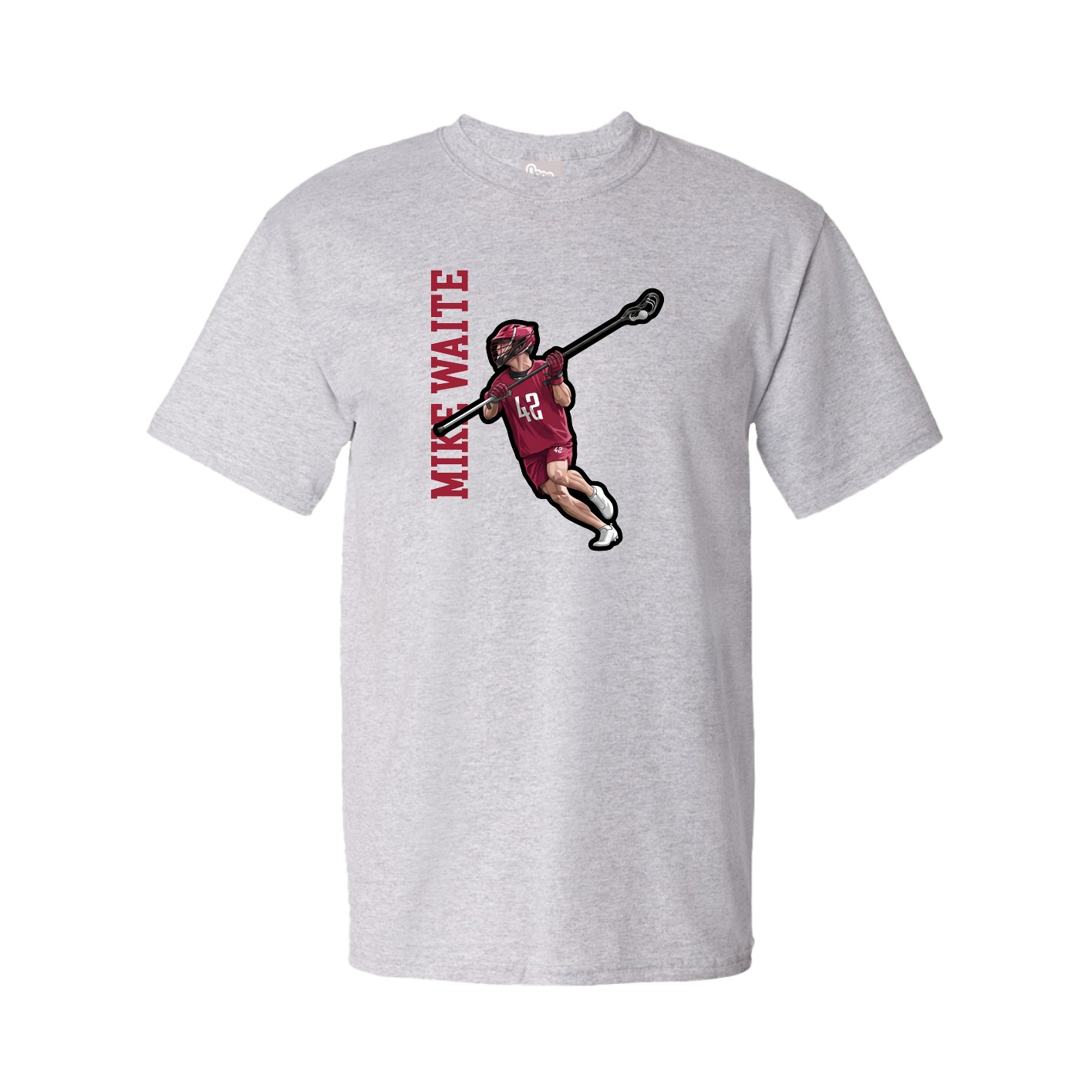 Youth Tee — Name Vertical in Grey