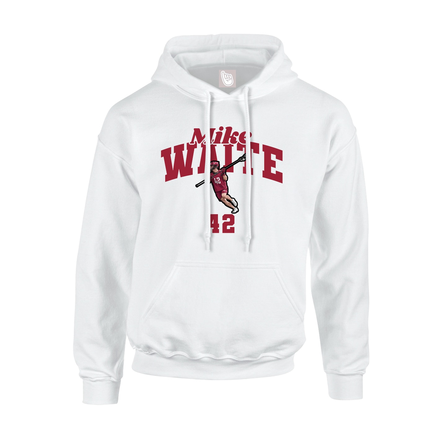 Youth Hoodie — Signature Arch in White